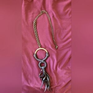 Leather wrapped necklace